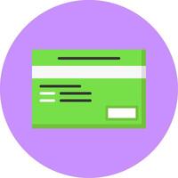 Credit Card Flat Circle Style Icon vector