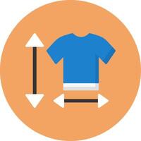 Size Guide Flat Circle Style Icon vector