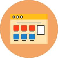 E-commerce Website Flat Circle Style Icon vector