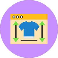 Color Options Flat Circle Style Icon vector
