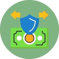 Secure Payment Flat Circle Style Icon vector