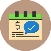 Subscription Flat Circle Style Icon vector