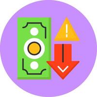 Price Drop Alert Flat Circle Style Icon vector