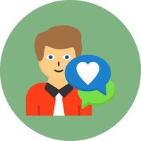 Customer Feedback Flat Circle Style Icon vector