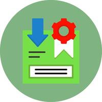 Return Policy Flat Circle Style Icon vector