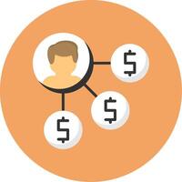 Affiliate Program Flat Circle Style Icon vector