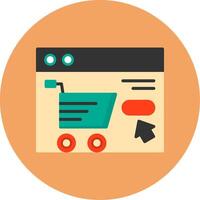 E-commerce Flat Circle Style Icon vector