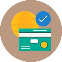 Payment gateway Flat Circle Style Icon vector