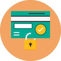 Fraud prevention Flat Circle Style Icon vector