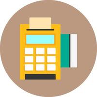 Point of sale POS Flat Circle Style Icon vector