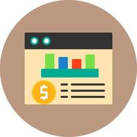 Expense tracker Flat Circle Style Icon vector