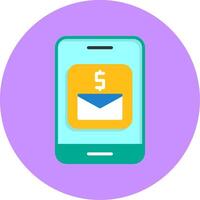 Budgeting app Flat Circle Style Icon vector