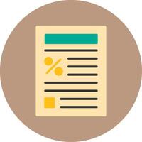 Tax forms Flat Circle Style Icon vector