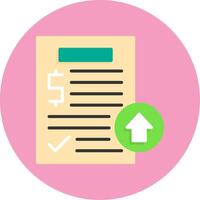 Tax return Flat Circle Style Icon vector