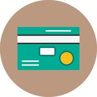 Debit card Flat Circle Style Icon vector