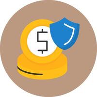 Financial security Flat Circle Style Icon vector