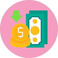 Deflation Flat Circle Style Icon vector