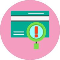 Fraud detection Flat Circle Style Icon vector