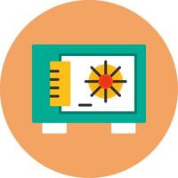 Safe Flat Circle Style Icon vector