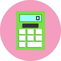 Calculator Flat Circle Style Icon vector