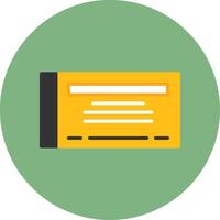 Checkbook Flat Circle Style Icon vector