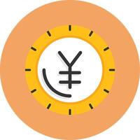 Yen sign Flat Circle Style Icon vector