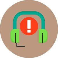Customer service Flat Circle Style Icon vector