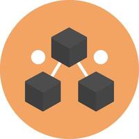 Blockchain Flat Circle Style Icon vector
