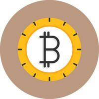 Bitcoin Flat Circle Style Icon vector
