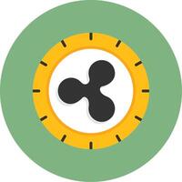 Ripple Flat Circle Style Icon vector