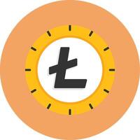 Litecoin Flat Circle Style Icon vector