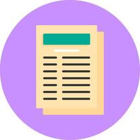 Bank statement Flat Circle Style Icon vector