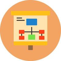 Flowchart Flat Circle Style Icon vector
