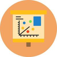 Scatter Plot Flat Circle Style Icon vector