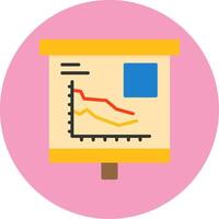 Stacked Graph Flat Circle Style Icon vector