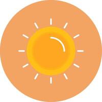 Sun Flat Circle Style Icon vector