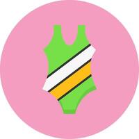 Swimsuit Flat Circle Style Icon vector