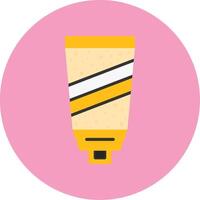 Sunscreen Flat Circle Style Icon vector