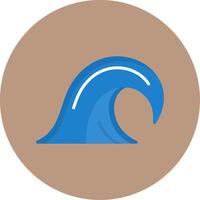 Waves Flat Circle Style Icon vector