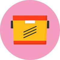 Cooler Flat Circle Style Icon vector