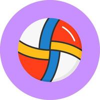 Volleyball Flat Circle Style Icon vector