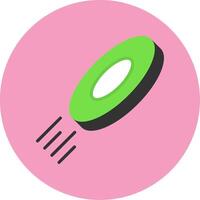 Frisbee Flat Circle Style Icon vector