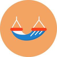 Hammock Flat Circle Style Icon vector