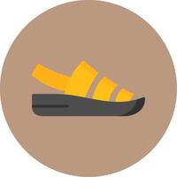 Sandals Flat Circle Style Icon vector