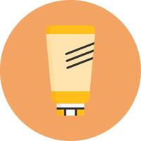 Sunscreen lotion Flat Circle Style Icon vector