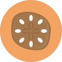 Sand dollar Flat Circle Style Icon vector
