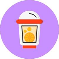 Lemonade Flat Circle Style Icon vector