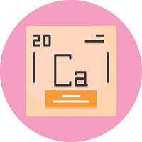 Calcium Chemical Element Flat Circle Style Icon vector