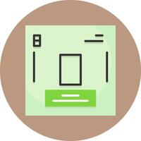 Oxygen Chemical Element Flat Circle Style Icon vector