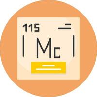 Moscovium Chemical Element Flat Circle Style Icon vector